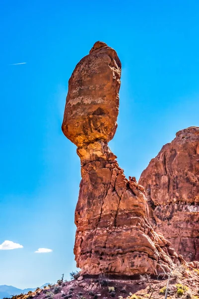 Balanced Rock Arches National Park Moab Utah Eua Sudoeste Hoodoo — Fotografia de Stock