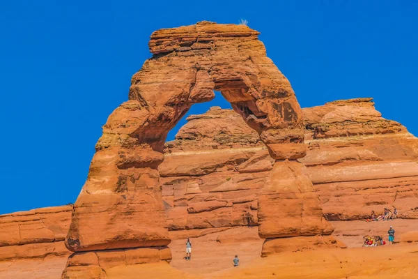 Delicate Arch Red Orange Rock Canyon Arches National Park Moab —  Fotos de Stock