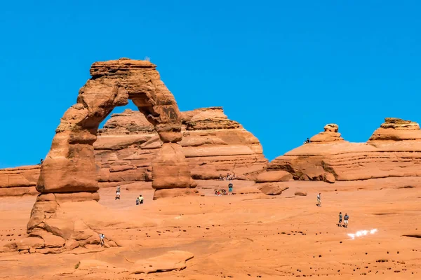 Delicate Arch Red Orange Rock Canyon Arches National Park Moab — Stock Photo, Image