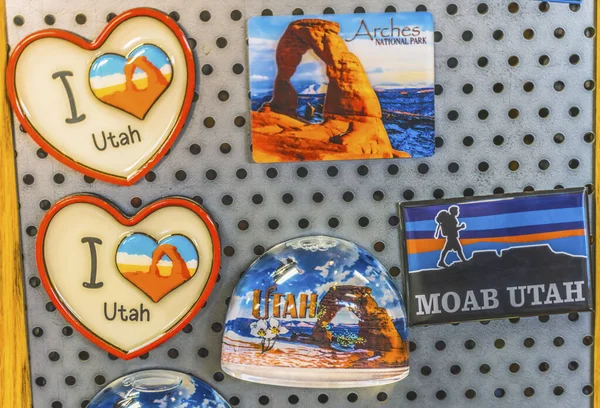 Ímãs Coloridos Moab Utah Arches National Park Moab Utah Eua — Fotografia de Stock