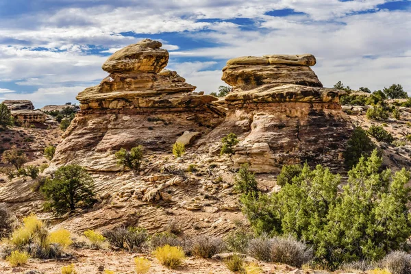 Rock Formations Shoe Arch Overlookcanyonlands National Park Needles District Utah — Stock Photo, Image