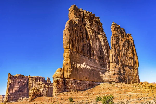 Δικαστικό Μέγαρο Towers Park Avenue Section Arches National Park Moab Royalty Free Εικόνες Αρχείου