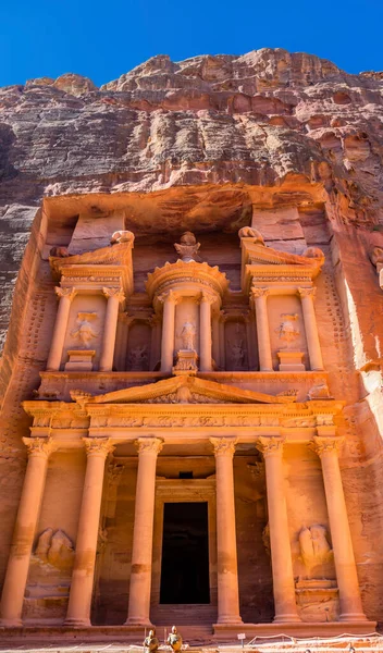 Žluté Zlaté Ráno Siq Petra Jordan Petra Jordan Pokladna Postavená — Stock fotografie