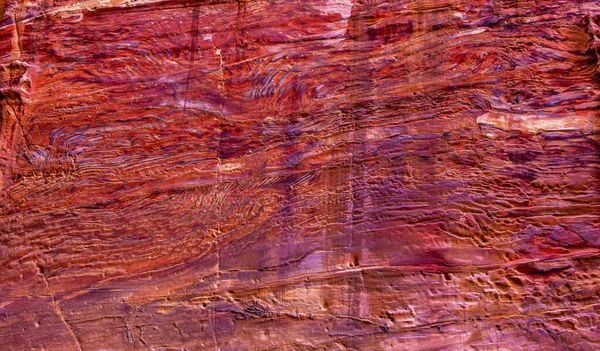 Rose Red Rock Tomb Facade Abstract Straat Van Gevels Petra — Stockfoto