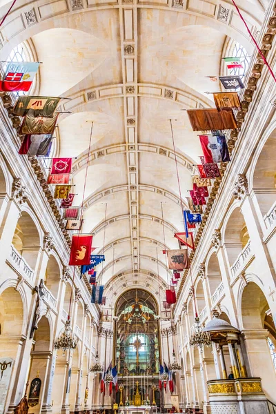 Iglesia Cúpula Cruz Oro Altar Principal Les Invalides París Francia — Foto de Stock