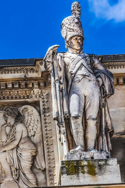 Napoleonic Soldier Statue Arc Triomphe Carrousel Place Louvre Paris Γαλλία — Φωτογραφία Αρχείου