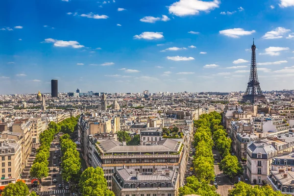 Torre Eiffel Invalides Edifici Avenues Arc Triomphe Visualizza Cityscape City — Foto Stock