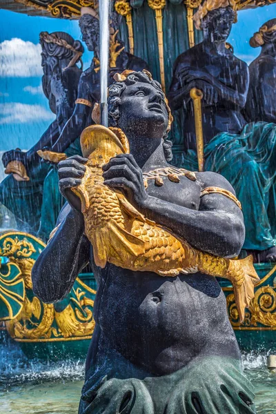 Fountain Maritime Industry Place Concorde Paris France Built 1840 French — Stock Photo, Image