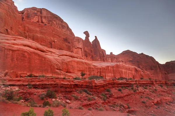 Queen Nefertiti Rock Canyon Park Avenue Section Arches National — Stock Photo, Image