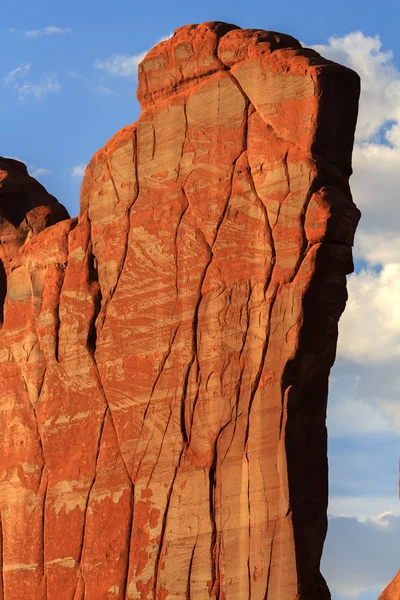 Orange Rock Patterns Park Avenue Section Arches National Park Mo — Stock Photo, Image