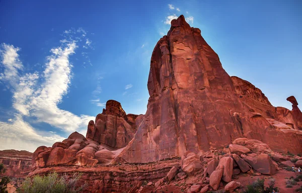 Rock Tower Park Avenue Section Arches National Park Moab Utah — Stock Photo, Image