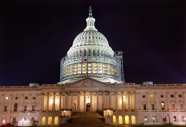 US Capitol Noth rSide Construction Night Stars Washington DC — Stock Photo, Image