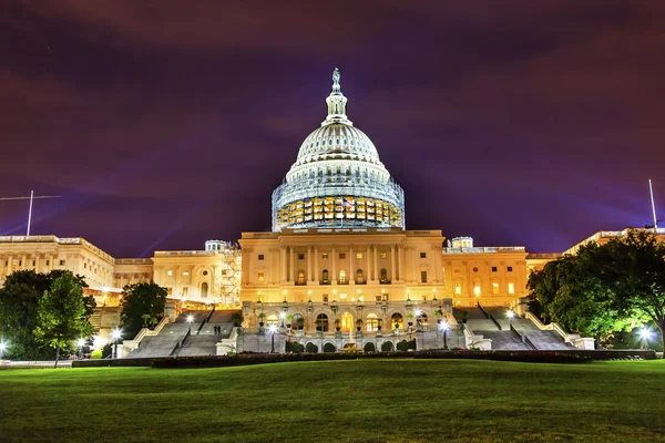 Нас capitol південній стороні будівництво ніч зірочок Вашингтон, округ Колумбія — стокове фото