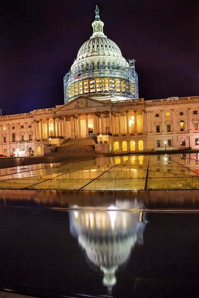 US Capitol Dome North Side Construction Night Stars Washington D — Stock Photo, Image