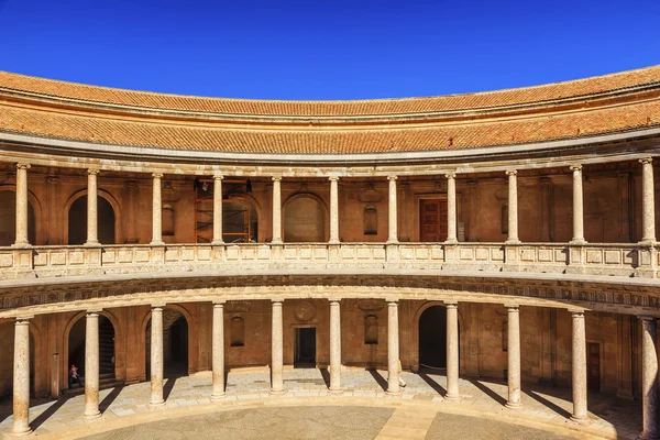 Alhambra palast carolos 5. granada andalusien spanien — Stockfoto