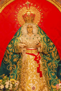 Bazilika Mary gözyaşları Le Macarena heykel Santa Iglesia Colleg ile