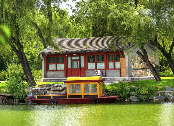 Sommarpalatset båt Buidling kanalen Peking — Stockfoto