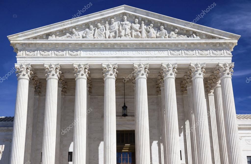 US Supreme Court Capitol Hill Statues Daytime Washington DC
