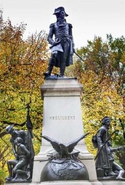 Kosciuszko heykel Lafayette Parkı sonbahar Washington Dc