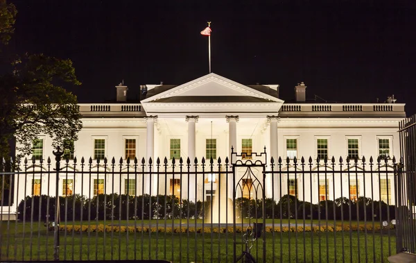 Witte huis nacht Pennsylvania Ave Washington Dc — Stockfoto