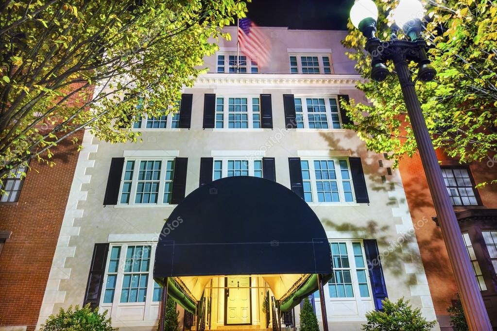 Blair House Building Second White House Night Washington DC Stock Photo