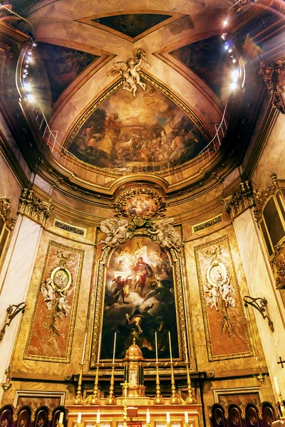 Dome Altar Saint Michael's Basilica Pontifica de San Miguel Madr — Stock Photo, Image