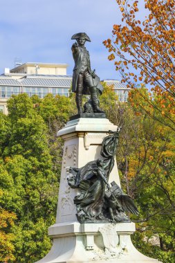 General Rochambeau heykel Lafayette Parkı sonbahar Washington Dc