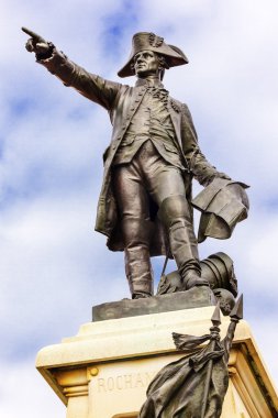 General Rochambeau heykel Lafayette Parkı sonbahar Washington Dc