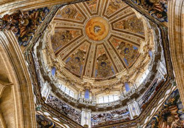 Kutsal Ruh heykeller yeni Salamanca Cathedral İspanya taş kubbe