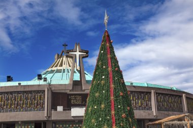Guadalupe Christmas Tree Mexico City Meksika yeni Bazilikası'nın türbesine