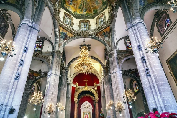 Ancien Sanctuaire Basilique de Guadalupe Dôme Lustre Mosaïques Mexique — Photo