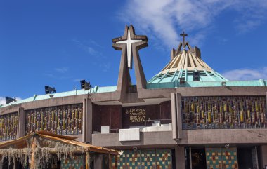 Guadalupe Christmas kreş Mexico City yeni Basilica tapınak beni