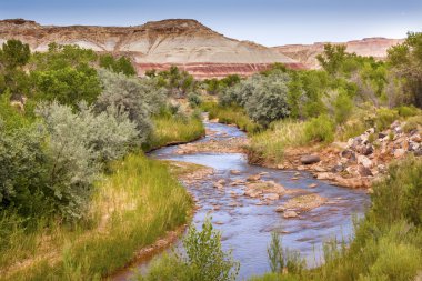 Red White Sandstone Mountain Fremont River Capitol Reef National clipart