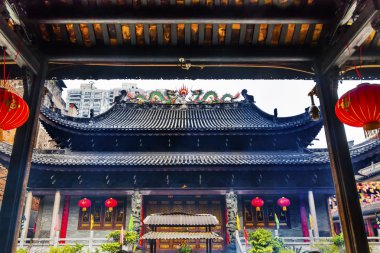 Altı tapınak Banyan ağacı Tianwang Hall Budist tapınağı Guangzho