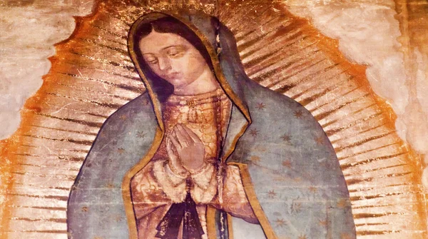 Özgün bakire Mary Guadalupe yeni Basilica tapınak Meksi boyama