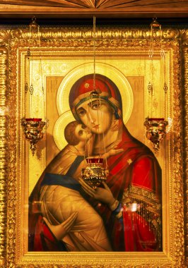 Golden Saint Barbara Icon Basilica Saint Michael Monastery Cathe clipart