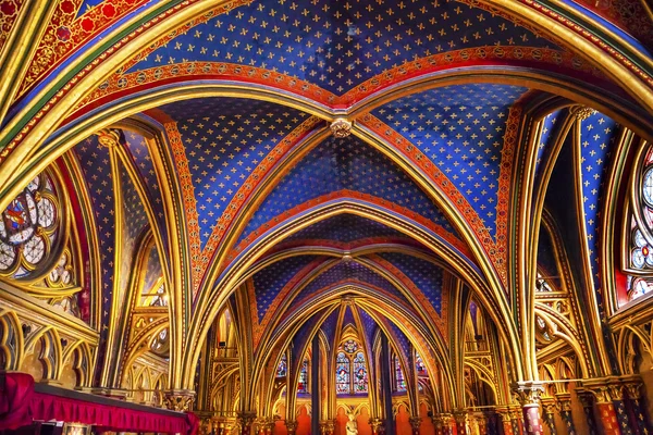 Louis 9Th Memorial Stained Glass Lower Chapel Sainte Chapelle Pa — Φωτογραφία Αρχείου