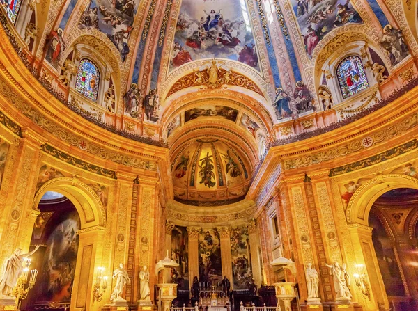 Kopuła witraże san francisco el grande royal basilica Madryt — Zdjęcie stockowe