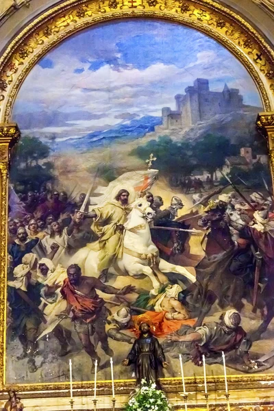 Saint James Carga Líder Contra Mouros Pintura Altar San Fran — Fotografia de Stock
