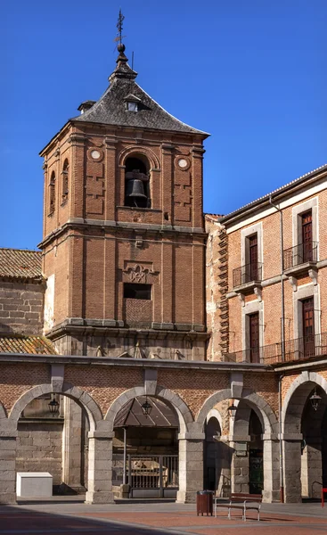 Plaza Mayor Tower Cityscape Castile Spain — Stock fotografie