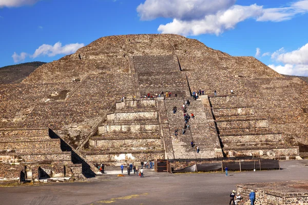 Templom a Hold piramis Teotihuacan Mexico City Mexikó hegymászás — Stock Fotó