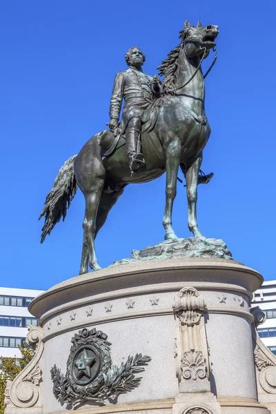 Generál Major Thomas Civil War socha Thomas kruhu ve Washingtonu — Stock fotografie