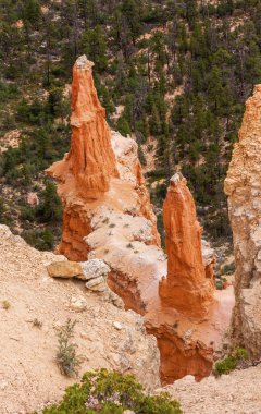 Keskin sivri Hoodoos Bryce noktası Bryce Canyon Milli Parkı Uta