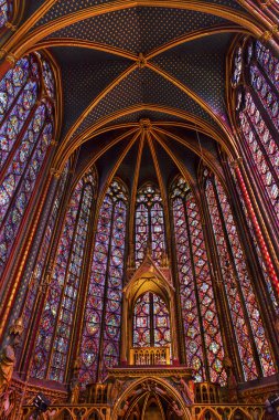 Vitraylar Sainte Chapelle Katedrali Paris Fransa