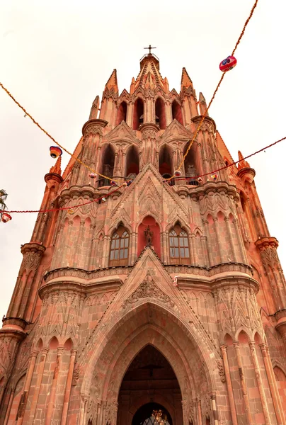 Parroquia vánoční archanděl kostel San Miguel de Allende, Mexiko — Stock fotografie