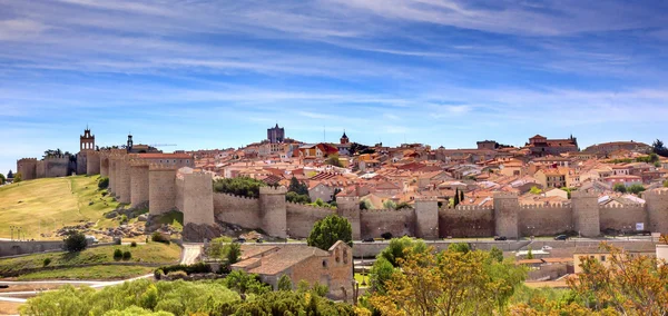 Avila alte mittelalterliche Stadtmauern Kastilien Spanien — Stockfoto