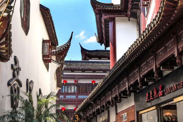 Old Shanghai Houses Red Roofs Yuyuan China — Stock Photo, Image