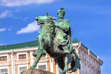 Bogdan Khmelnitsky Equestrian Statue Sofiyskaya Square Kiev Ukra