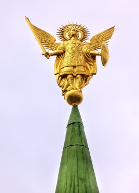 Archangel Michasel Statue Saint Sophia Sofia Cathedral Spires To