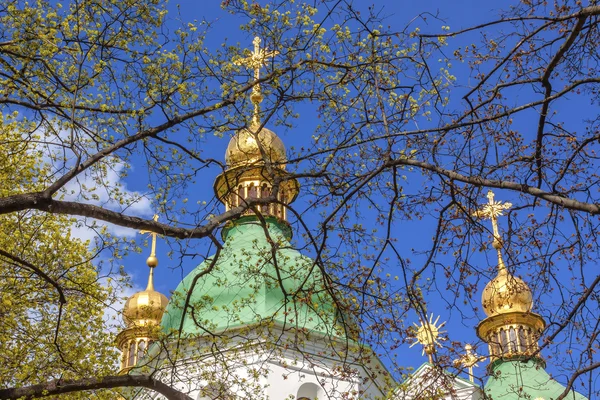 Cathédrale Sainte-Sophie Sofia Place Spires Sofiyskaya Kiev the — Photo